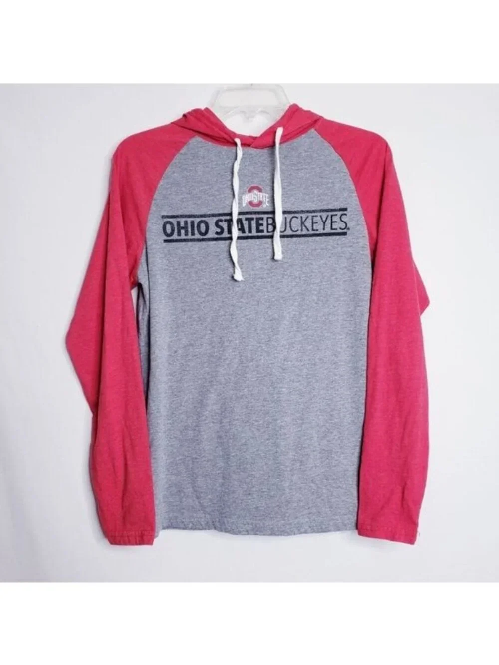 Ohio State Buckeyes Red & Grey Pullover Hoodie Long Sleeve Women's Size Small
